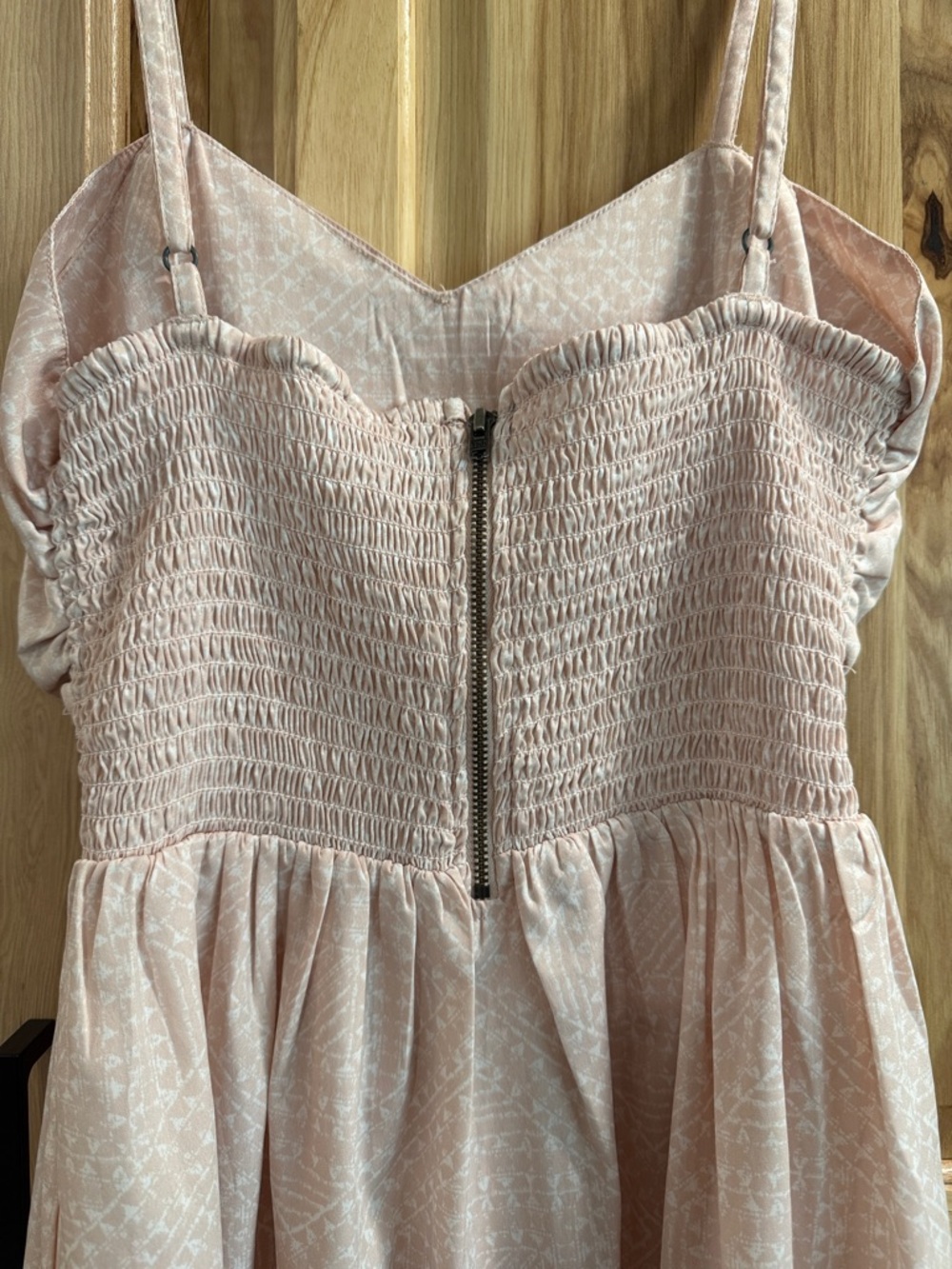 Roxy For Shore Blush Pink Sleeveless Twist-Front Summer Mini Dress Size M - Picture 7 of 13